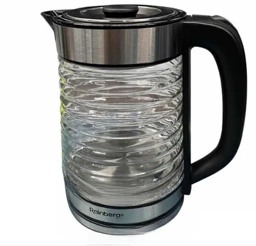 Электрочайник Rainberg RB-2312 2.2л 2200Вт Серебристый/Черный - фото 1