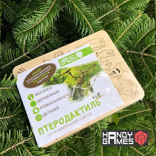 Дерев'яний конструктор Птеродактиль 29 деталей - фото 3