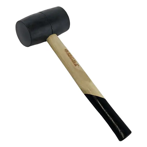 Киянка гумова Sigma 340 г дерев'яна рукоятка, чорна (4317711) - фото 1