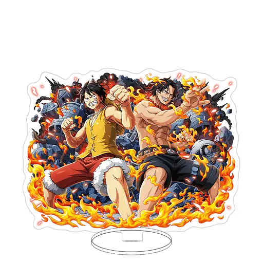 Акриловая фигурка Ван Пис Луффи и Эйс One Piece Luffy and Ace 10 см