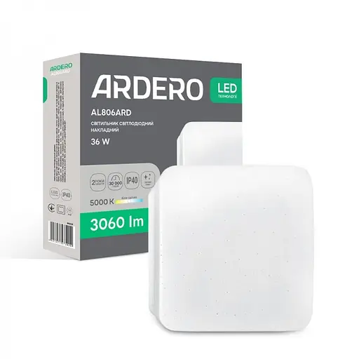 Светильник светодиодный Ardero AL806ARD накладной 36W 5000K (80300) - фото 2
