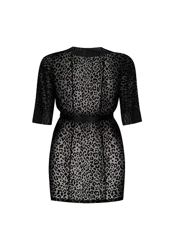 Пеньюар Obsessive Jagueria 6XL/7XL чорний - фото 6