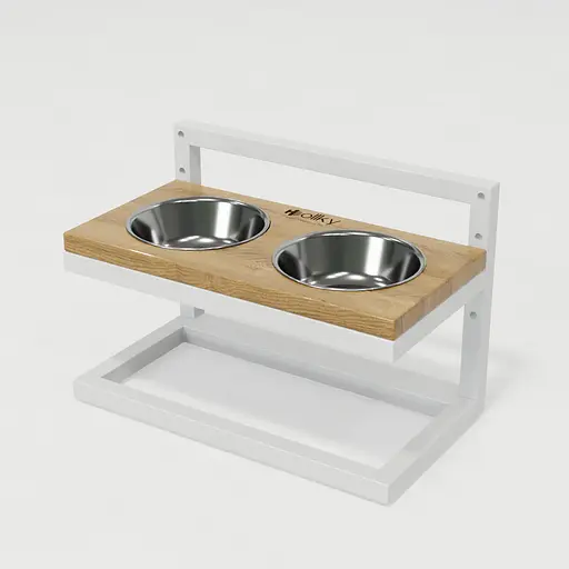 Hollky Flex S — миски на регульованій підставці для маленьких собак (2 × 0.450 л) - фото 2