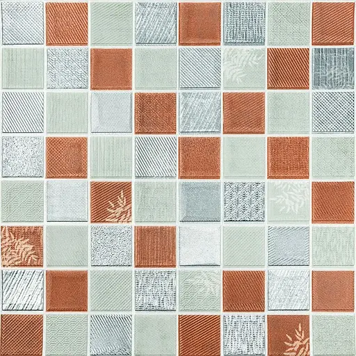 Панель стеновая 3D 700х700х4мм Мозаика коричневая SW-00002012 - фото 1