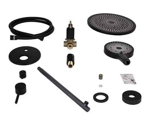 Душевая система универсальная Qtap Scorpio Black Matt скрытого монтажа QTSCO113BLM45897 - фото 9