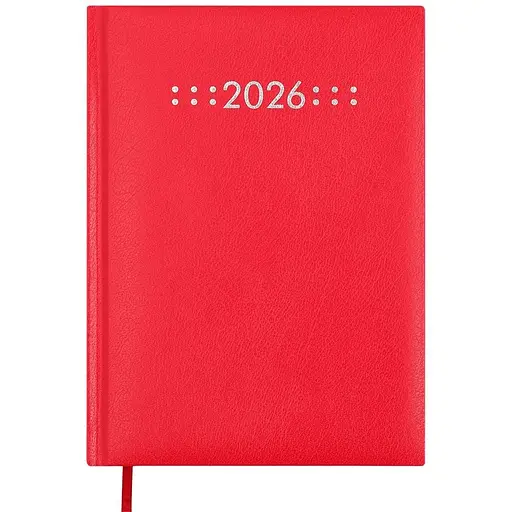 Ежедневник датированный Buromax Classic 2026 A5 бумвинил/поролон красный (BM.21121-05)