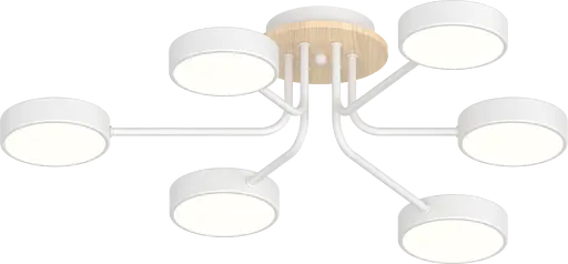 Люстра VALESO XI3333-6 белый+дерево