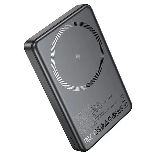 Power Bank Hoco Q34 Clever PD20W magnetic fast charging power bank with digital display(10000mAh) Сірий - фото 3