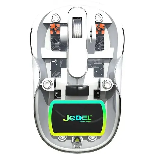 Бездротова миша Jedel WD141 прозоро-білий - фото 1
