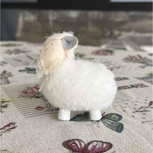 Великодній декоративний баранчик білий - фото 2