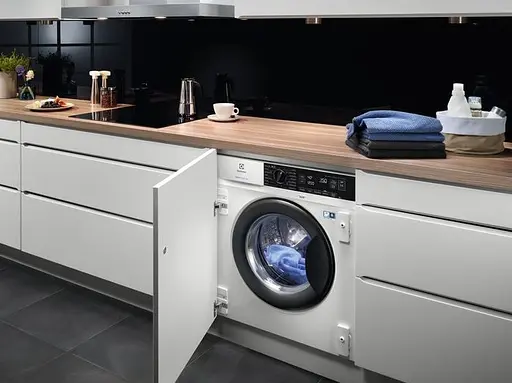Пральна машина вбудовувана Electrolux фронтальна 8 кг 1400 A+++ 55 см дисплей пара інвертор білий - фото 2