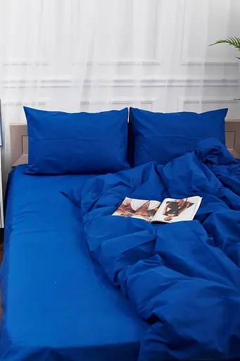 Пододеяльник Moon&Star Бязь Gold Люкс Blue Полуторный 143x210 см - фото 3