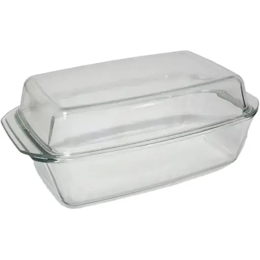 Кастрюля стеклянная Interos из жаропрочного стекла прямоугольная 3 л (8102)