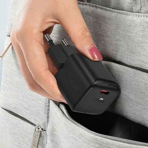 Зарядний пристрій Acefast A73 mini Type-C PD20W GaN чорний - фото 6