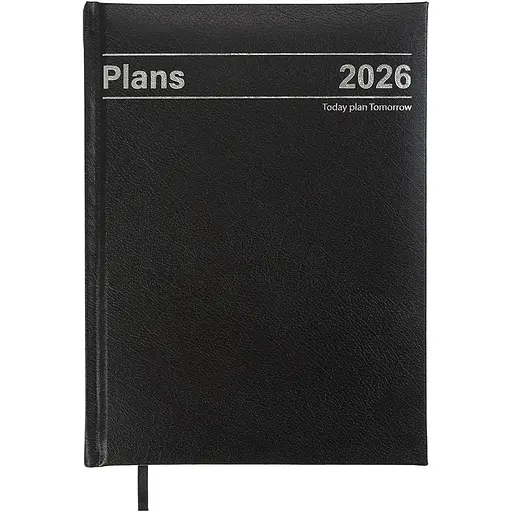 Ежедневник датированный Buromax Style 2026 A5 бумвинил/поролон черный (BM.21120-01)