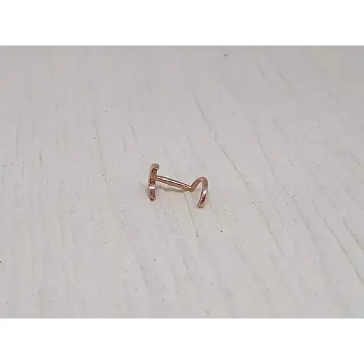 Золота сережка-пірсинг Астор в ніс. 3182439 - фото 2