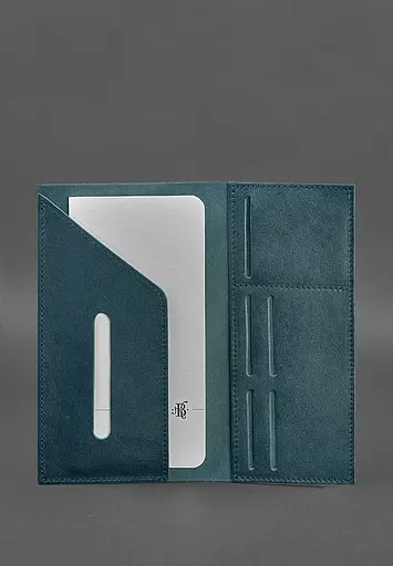 Кожаный тревел-кейс 3.1 зеленый краст - фото 4