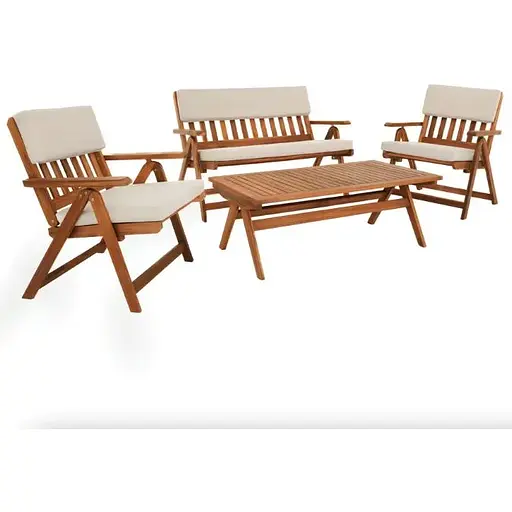 Комплект садових меблів Di Volio Lusiano складаний бежевий - фото 5