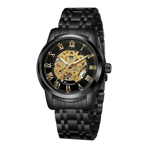 Наручные часы мужские 8250 All Black Steel Forsining acs0031358 - фото 1