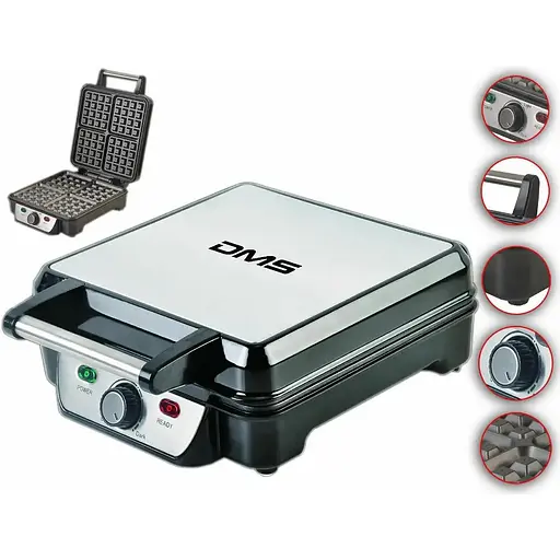 Вафельниця для бельгійських вафель DMS WM 4S 1100w - фото 3