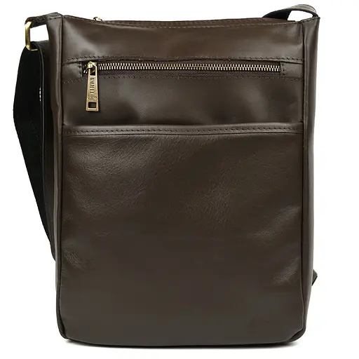 Чоловіча сумка шкіряна А4 через коричневе плече TARWA 33х26х8 см sum0028168 - фото 3