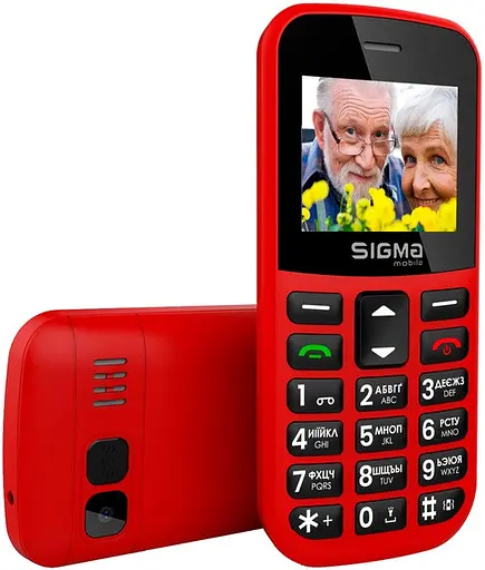 Кнопочный телефон Sigma mobile Comfort 50 Easy (CF115) Type-C красный - фото 3
