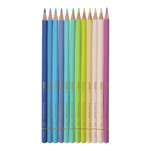 Карандаши цветные 12 цветов PASTEL, KIDS LINE ZB.2470 ZiBi (4823078969774) - фото 2