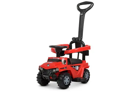 Дитяча каталка-толокар M 4231L-3 Червоний, з батьківською ручкою