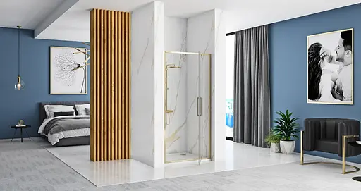 Душевые двери Rea Rapid Swing 100 gold REA-K5619 - фото 4