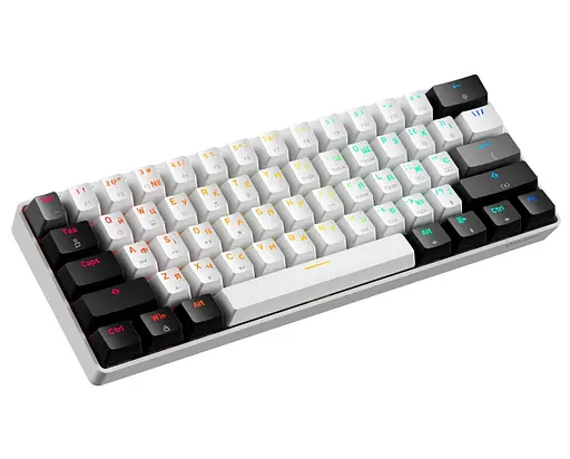 Клавіатура ігрова механічна GamePro GPMK-130BW USB Red Outemu Swithes Hot-Swap Black-White - фото 2