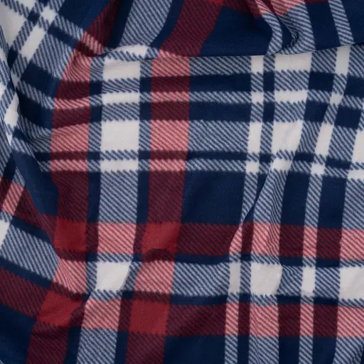 Плед Ardesto Fleece 100% полиэстер клетка сине-бордовый 130 x 160 см (ART0719PB) - фото 5