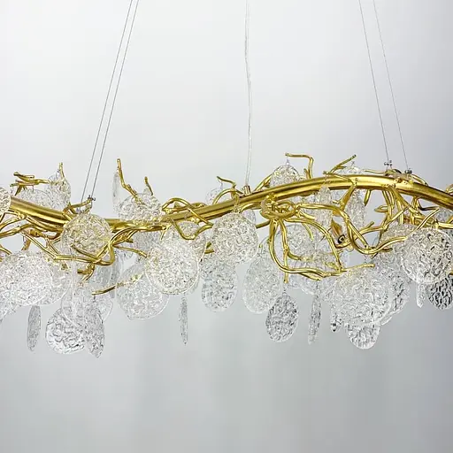 Удлиненная люстра в форме веточки с лепестками Line.F Y 07/L1200 GD - фото 3