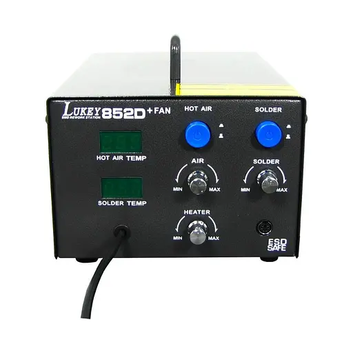 Паяльная станция Lukey 852D+FAN фен, паяльник - фото 2