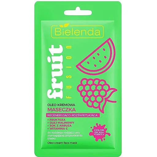 Регенерирующая и осветительная маска для лица Bielenda Fruit Fusion Oleo-Cream Face Mask 8 г