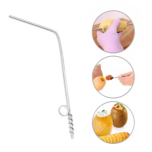 Ніж для фарширування картоплі, кабачків, моркви 25 см, Master Class Сірий 84599 - фото 2