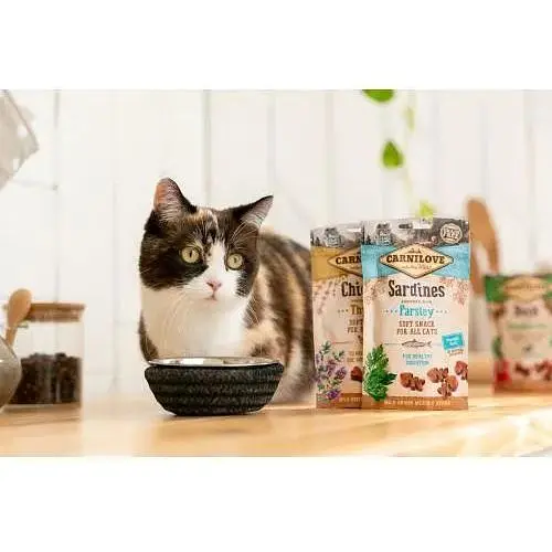 Лакомство Carnilove Cat Semi Moist Snack для кошек сардина и петрушка 50 г - фото 7