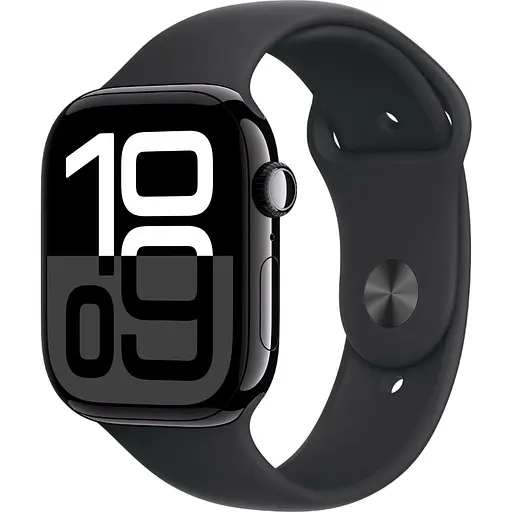 Смарт-часы Apple Watch Series 10 GPS 46mm Jet Black Aluminum Case with Black Sport Band S/M (MWWP3) Б/У [162589] - фото 1