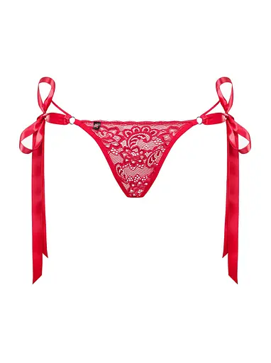 Еротичні стрінги Obsessive Lovlea L/XL червоний - фото 6