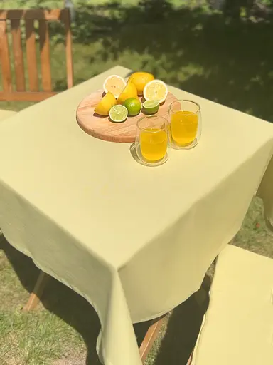 Водовідштовхувальна скатертина Оливковий однотон 100х100 см (+ 4 серветки 30х40) - фото 10