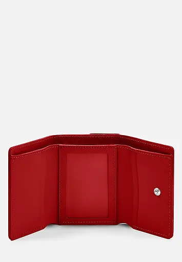 Кожаный кошелек Trinity красный краст - фото 3