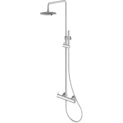 Душова система Kohlman Axel chrome з термостатом QW273A, Хром - фото 1