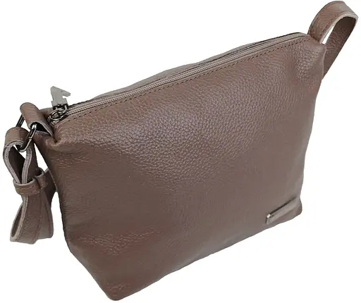Женская кожаная наплечная сумка Borsacomoda капучино sum0028721 - фото 6