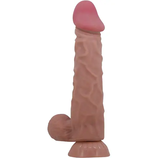 Фалоімітатор Baile Sliding Skin Bendable 9.4'' 24 см коричневий