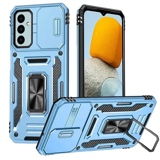 Ударостійкий чохол Camshield Army Ring для Samsung Galaxy M34 5G Блакитний / Light Blue