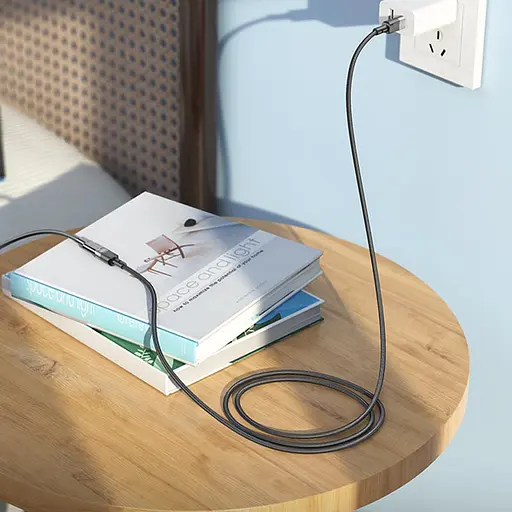 Перехідник Hoco U107 Type-C male to Type-C female USB2.0 (1.2m) Black - фото 5