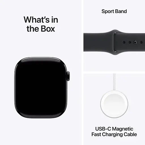 Смарт-годинник Apple Watch Series 11 GPS 42 мм Jet Black Aluminum Case with Black Sport Band S/M MEQT4 (145295) - фото 4
