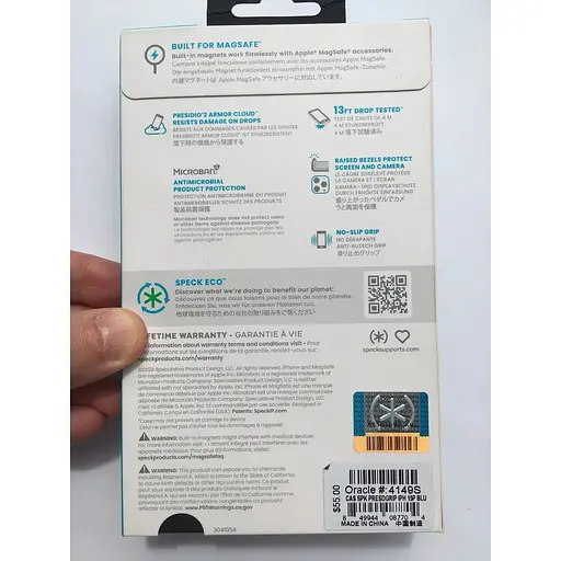 Оригінальний протиударний чохол Speck Presidio2 Grip MagSafe для Iphone 15 Pro (6.1") Coastal Blue 150563-3206 - фото 4