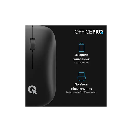 Мышка OfficePro M225B Silent Click Wireless Black (M225B) - фото 5