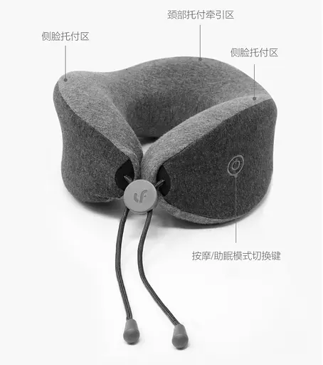 Масажер для шиї Xiaomi Mijia LF Neck Massage Pillow Grey (LR-S100/LF-TJ001) [24404] - фото 2