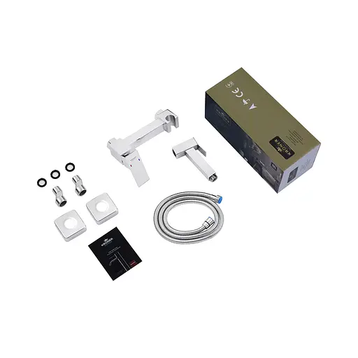 Смеситель для гигиенического душа открытого монтажа 150 мм Kroner KRP Edelstahl Kubus - CHR052, Хром - фото 7